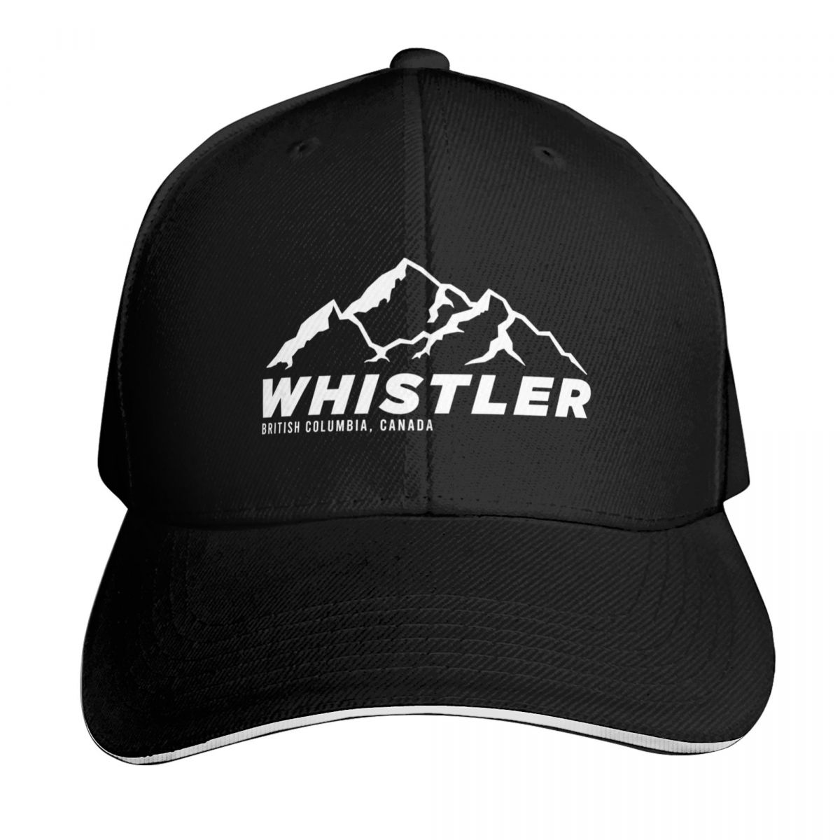 Mountain Biking Whistler - หมวกเบสบอลสำหรับผู้ชายและผู้หญิง สไตล์ลำลอง ใส่หน้าร้อน เหมาะสำหรับกีฬา ทั้งสกีและปั่นจักรยานเสือภูเขา ที่วิสเลอร์