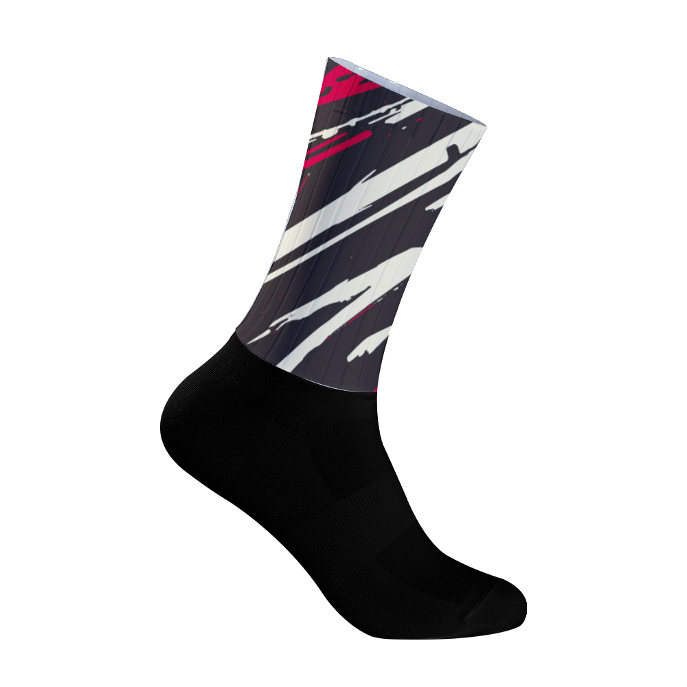 Mountain Biking Socks - ถุงเท้าปั่นจักรยานแฟชั่นสีบล็อก ระบายอากาศได้ดี ซับเหงื่อ ถุงเท้ากีฬาสำหรับปั่นจักรยานเสือหมอบและเสือภูเขา ดีไซน์สำหรับทุกเพศ