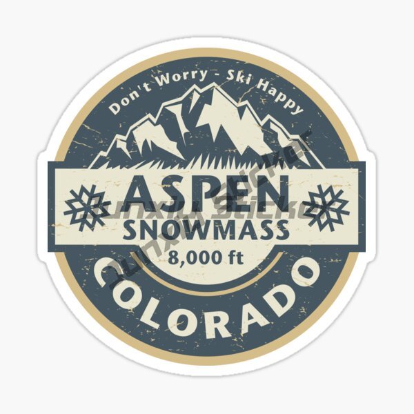 Mountain Biking Colorado - สติ๊กเกอร์ตกแต่งรถยนต์ลาย ASPEN SNOWMASS โคโลราโด สำหรับกิจกรรมเดินป่า/ปีนเขา/ปั่นจักรยานเสือภูเขา ผลิตจากไวนิลแบบติดเอง