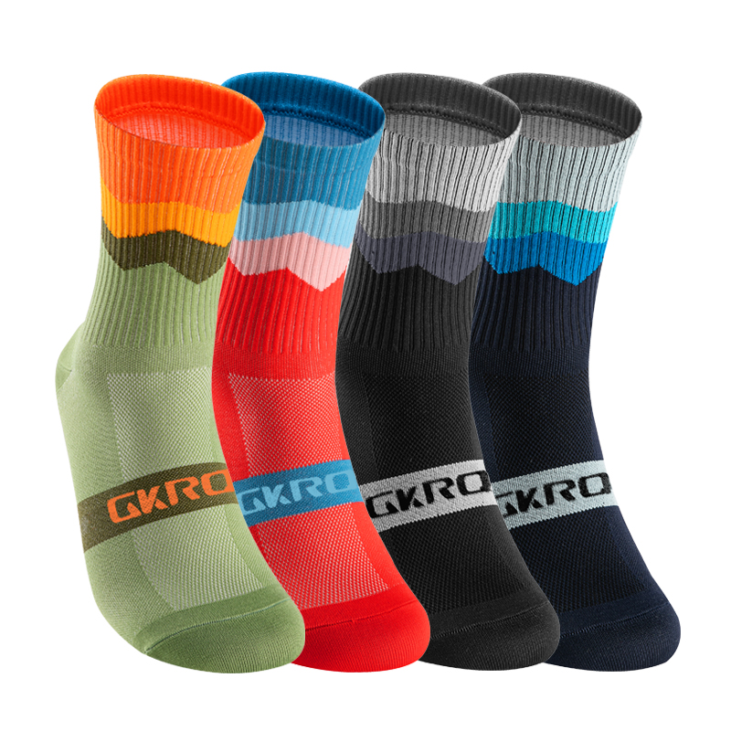 GKRQ 4 คู่ถุงเท้าจักรยานผู้ชาย - Mountain Biking Socks บทวิจารณ์และราคา