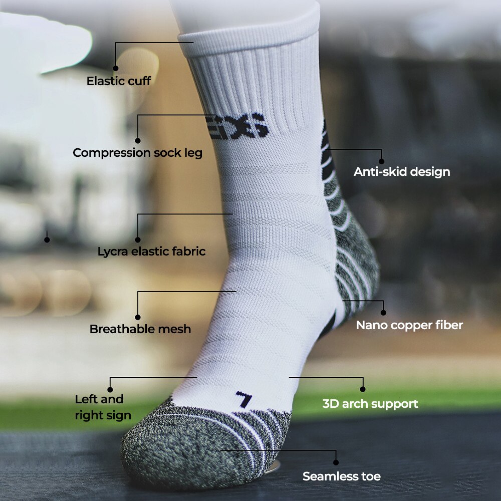 ถุงเท้ากีฬากันแบคทีเรียทำจากทอ - Mountain Biking Socks บทวิจารณ์และราคา