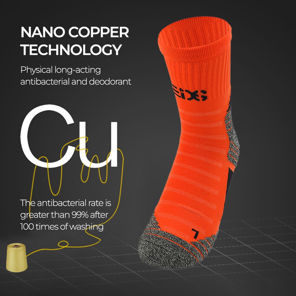 ถุงเท้ากีฬากันแบคทีเรียทำจากทอ - Mountain Biking Socks บทวิจารณ์และราคา