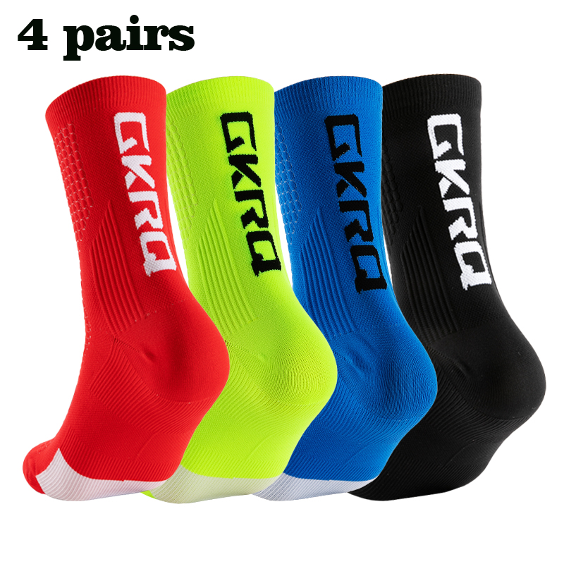 GKRQ 4 คู่ 2025 ใหม่ถุงเท้าขี่ - Mountain Biking Socks บทวิจารณ์และราคา