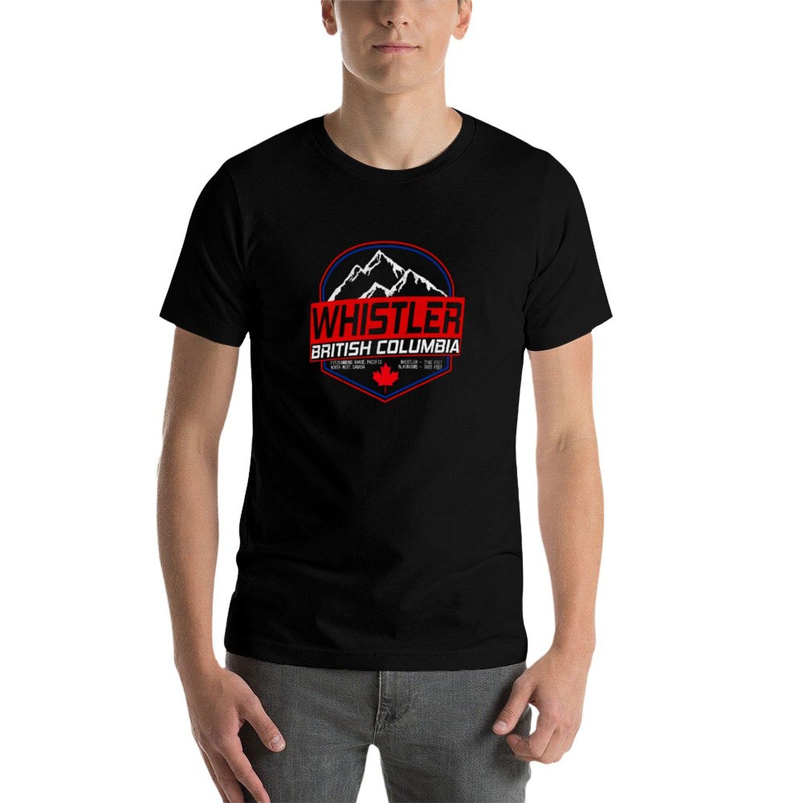 เสื้อยืดลายสกีสไตล์เรโทร วิสเล - Mountain Biking Whistler บทวิจารณ์และราคา